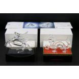 Two boxed & cased Swarovski SCS Fabulous Creatures to include Annual Edition 1997 - The Dragon &