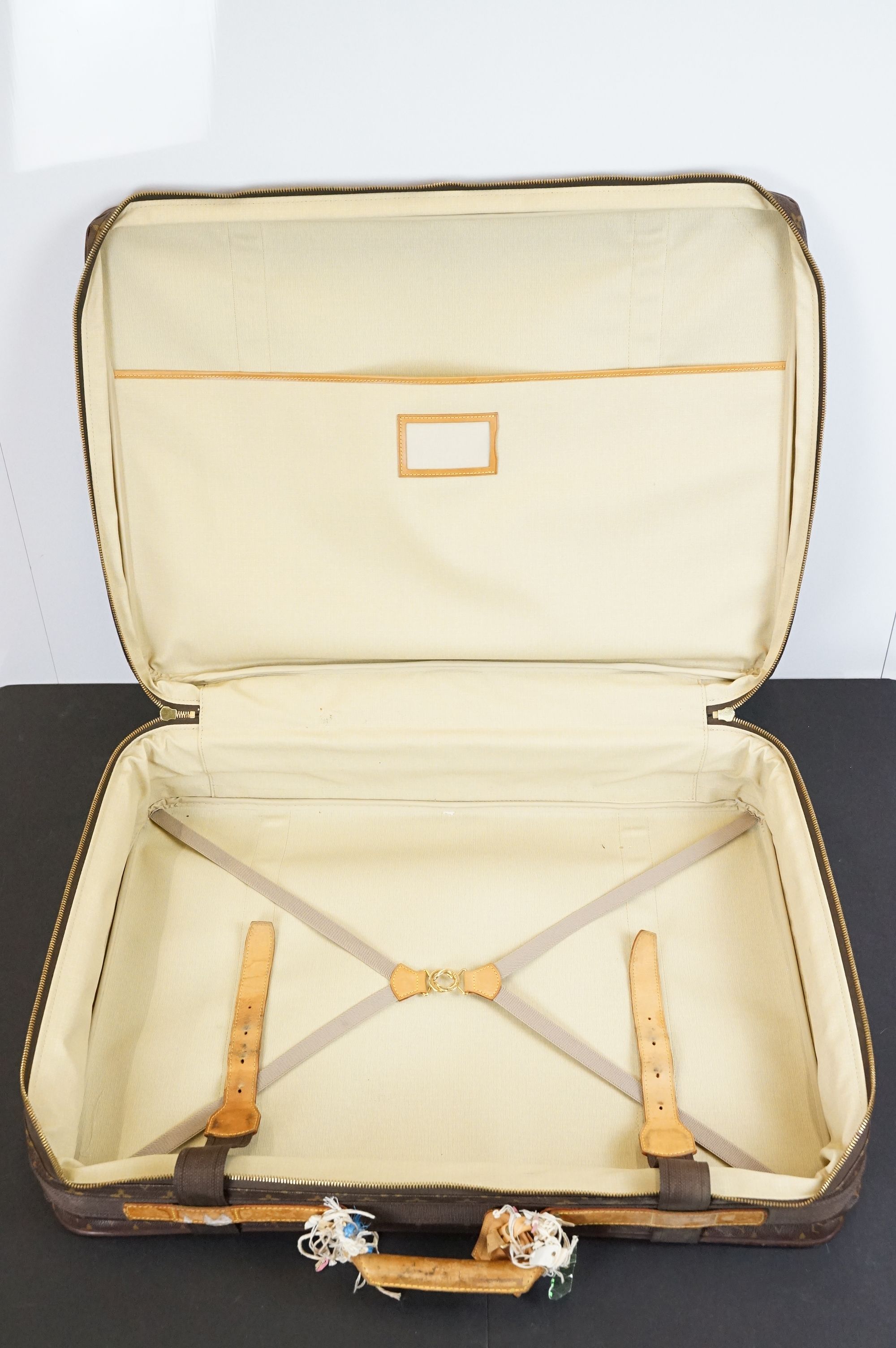 Louis Vuitton - Satellite suitcase having a monogrammed body with two canvas straps and brown - Image 13 of 18