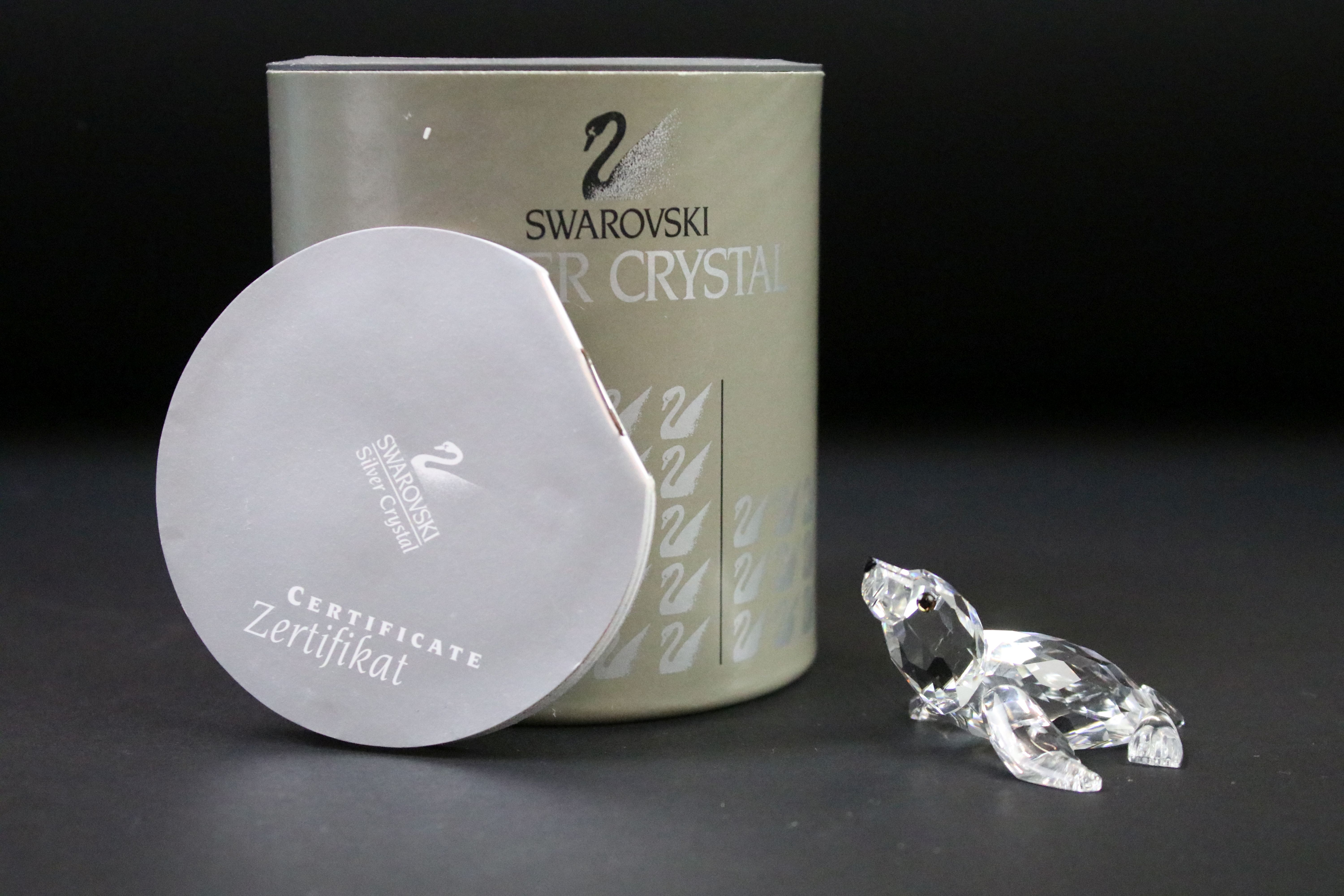 Six boxed Swarovski Silver Crystal animals to include 12261 Sea Lion, 221120 Baby Sea Lion, 191448 - Image 6 of 13