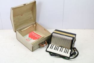 Mid 20th century Bell accordion within original fitted case
