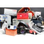 Photographic equipment - A collection of photographic equipment to include camera, lenses &