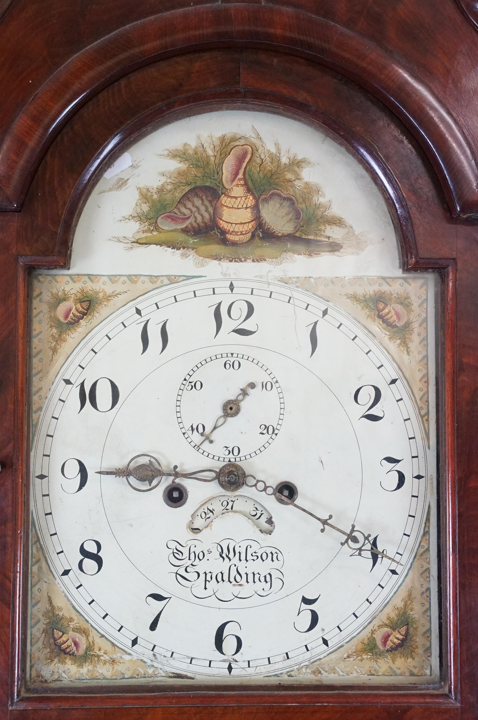 19th Century mahogany longcase grandfather clock by Thomas Wilson of Spalding having a hand - Image 5 of 16