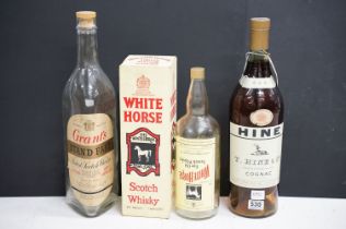 Cognac - Hine - A large promotional / dummy bottle, together with a Grant's 'Stand Fast' empty