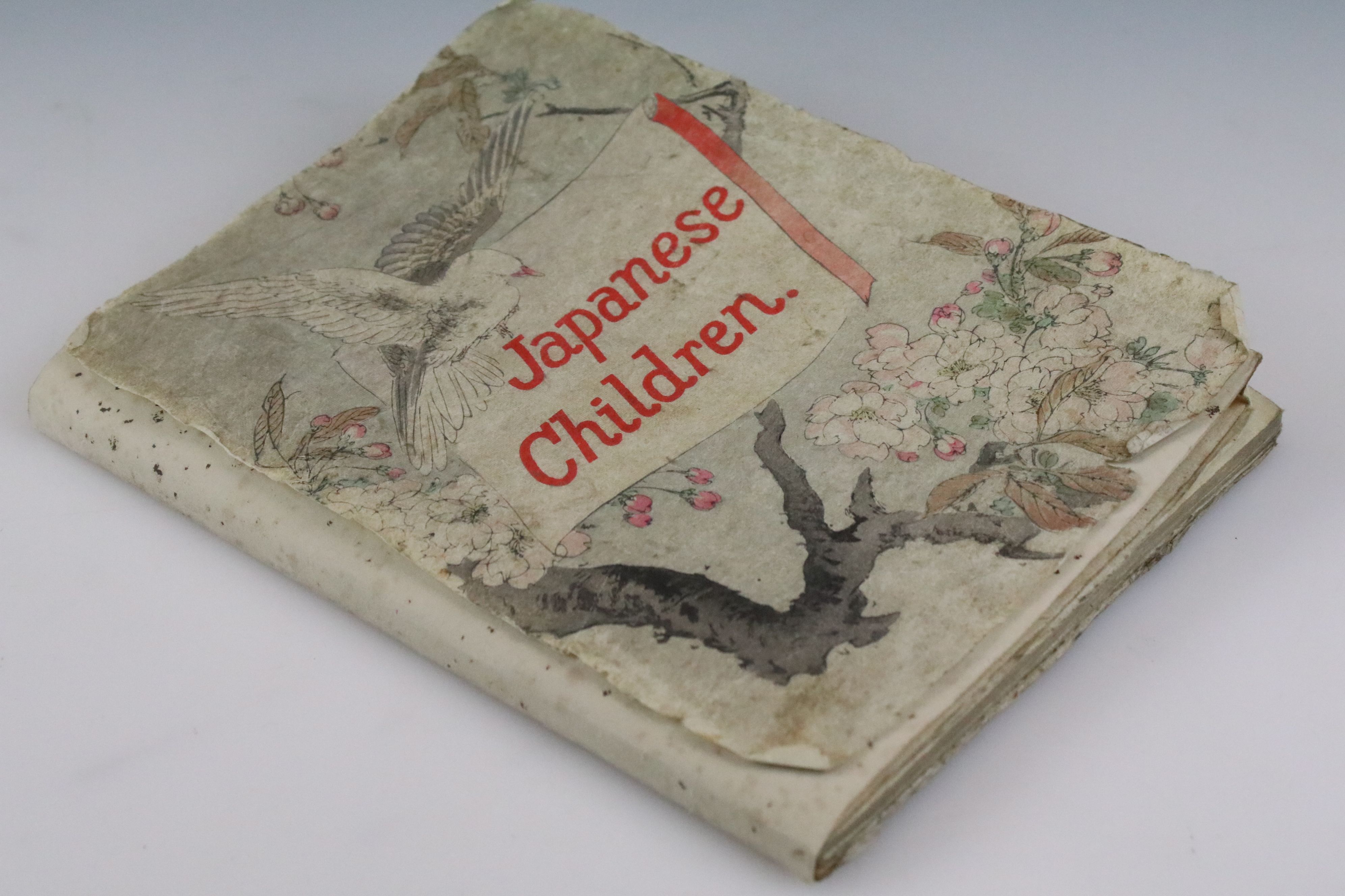 Late 19th / early 20th century 'Japanese Children' block printed Japanese book with double page - Image 7 of 7