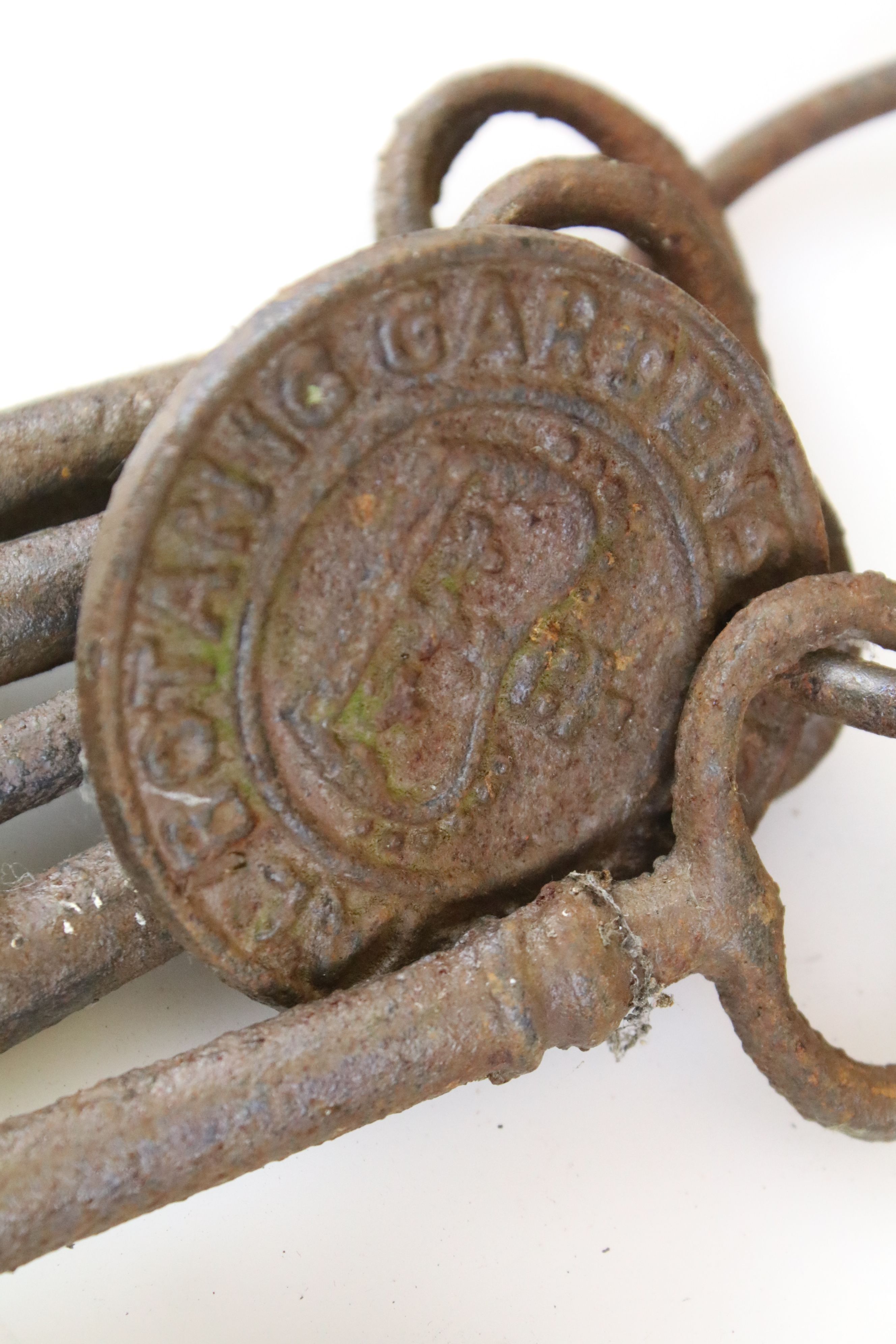 Collection of metal keys, mostly antique examples, featuring keys on a ring with metal plaque / - Image 3 of 4