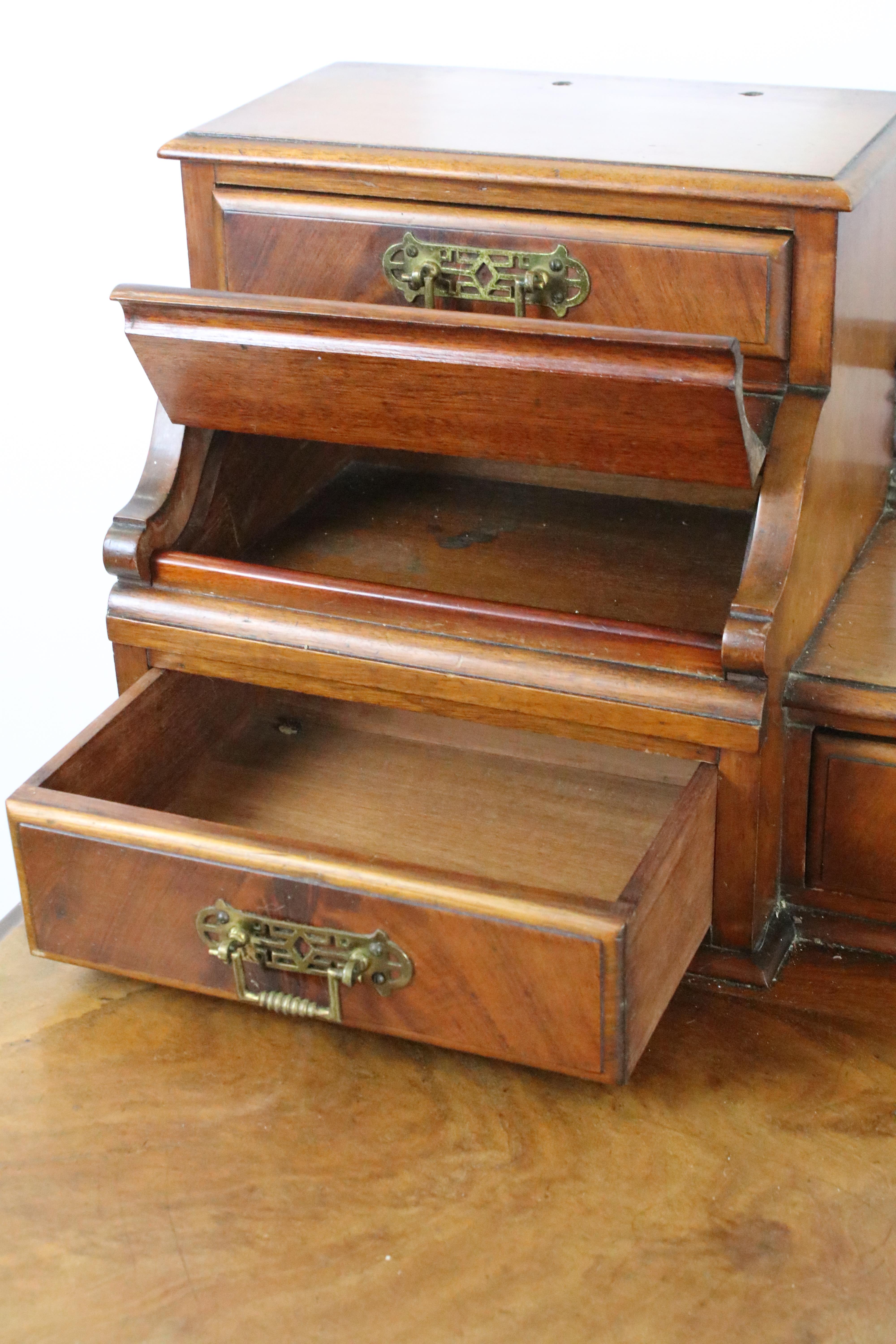 19th Century mahogany desk / dresser base having a configuration of six drawers to top with - Image 5 of 12