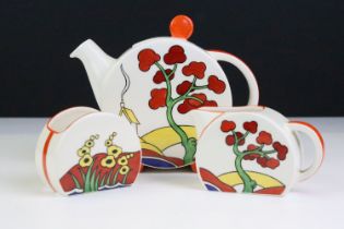 Wedgwood Bizarre by Clarice Cliff, Clarice Cliff Collection part tea service, comprising: globular