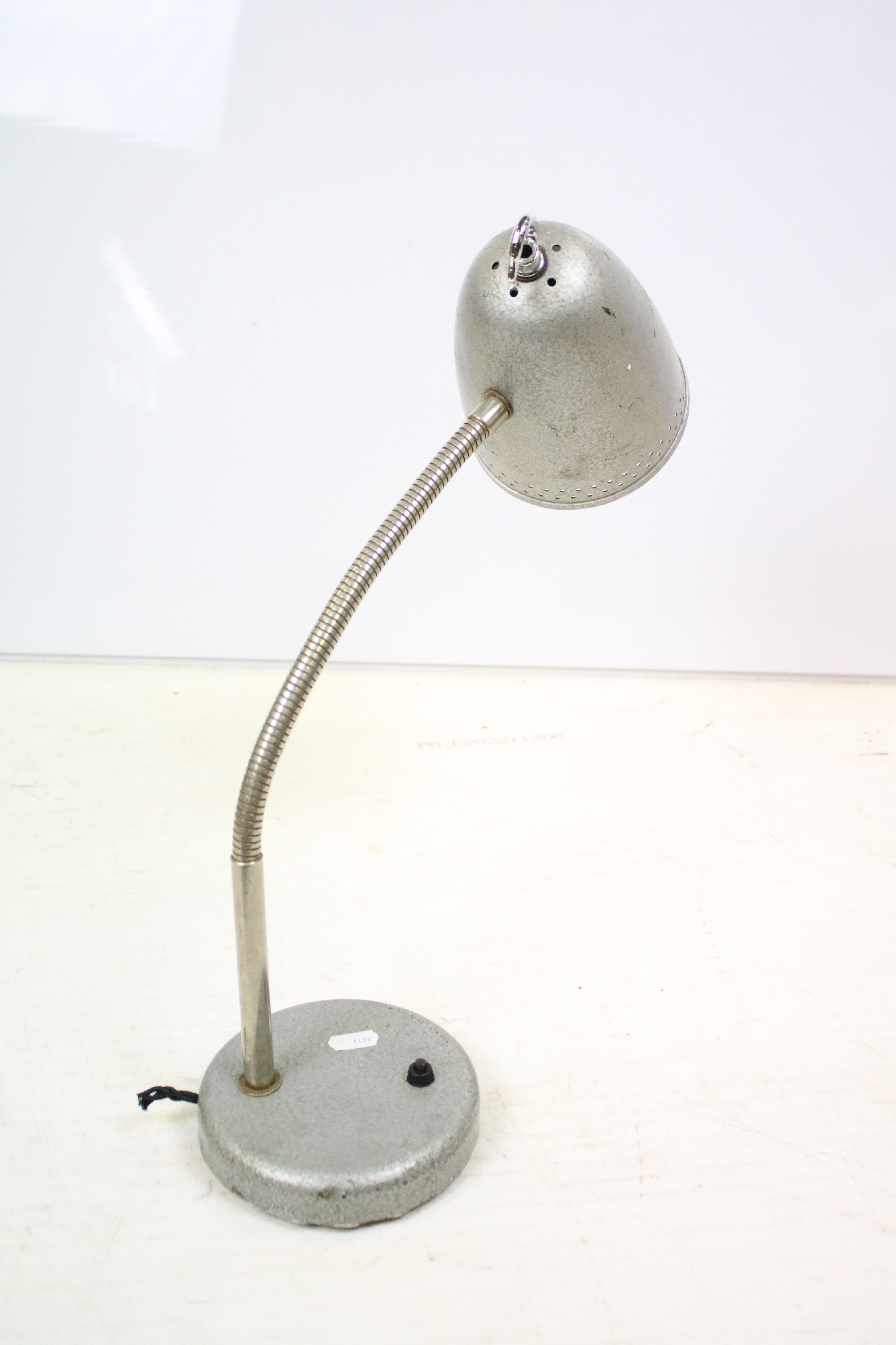 Mid 20th century industrial style anglepoise desk / work lamp, together with a wooden table lamp - Image 3 of 5