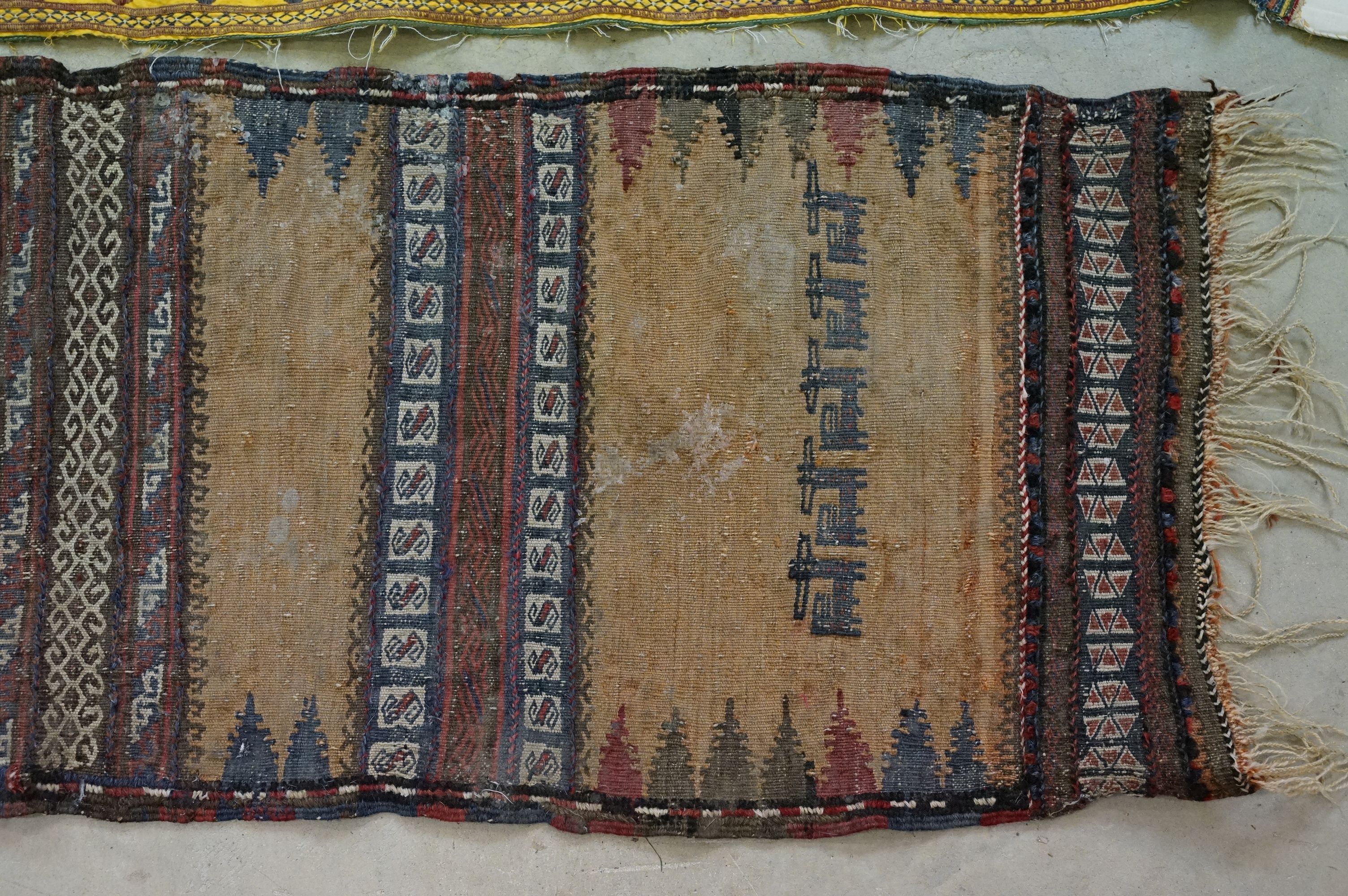 Collection of Indian and middle eastern textiles to include a pair of Indian embroidered curtains - Image 3 of 14