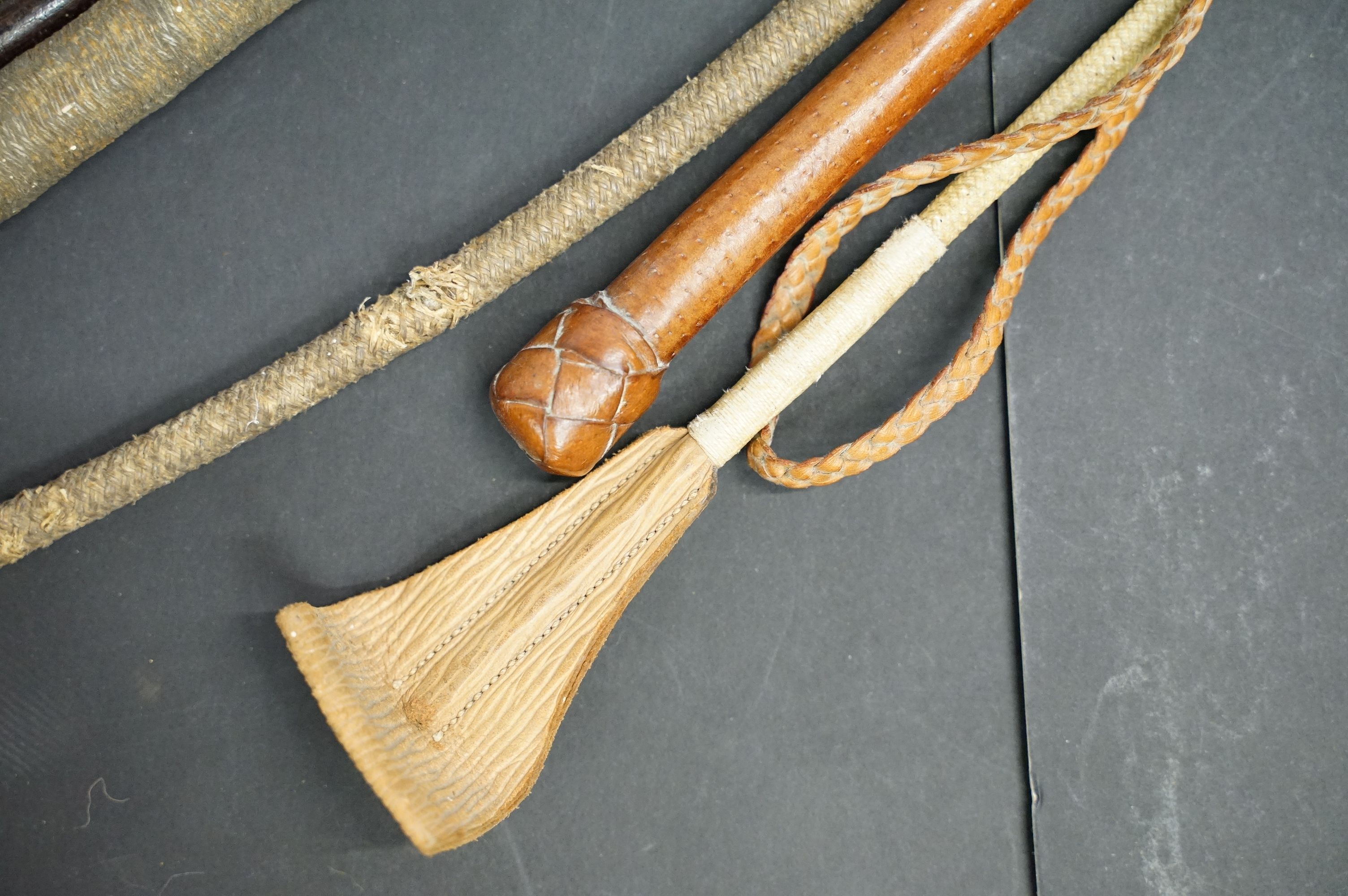 Collection of 19th Century and later riding crops and whips including military and equestrian - Image 5 of 8