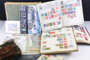 Collection of British, Commonwealth & world stamps within three albums and loose, featuring