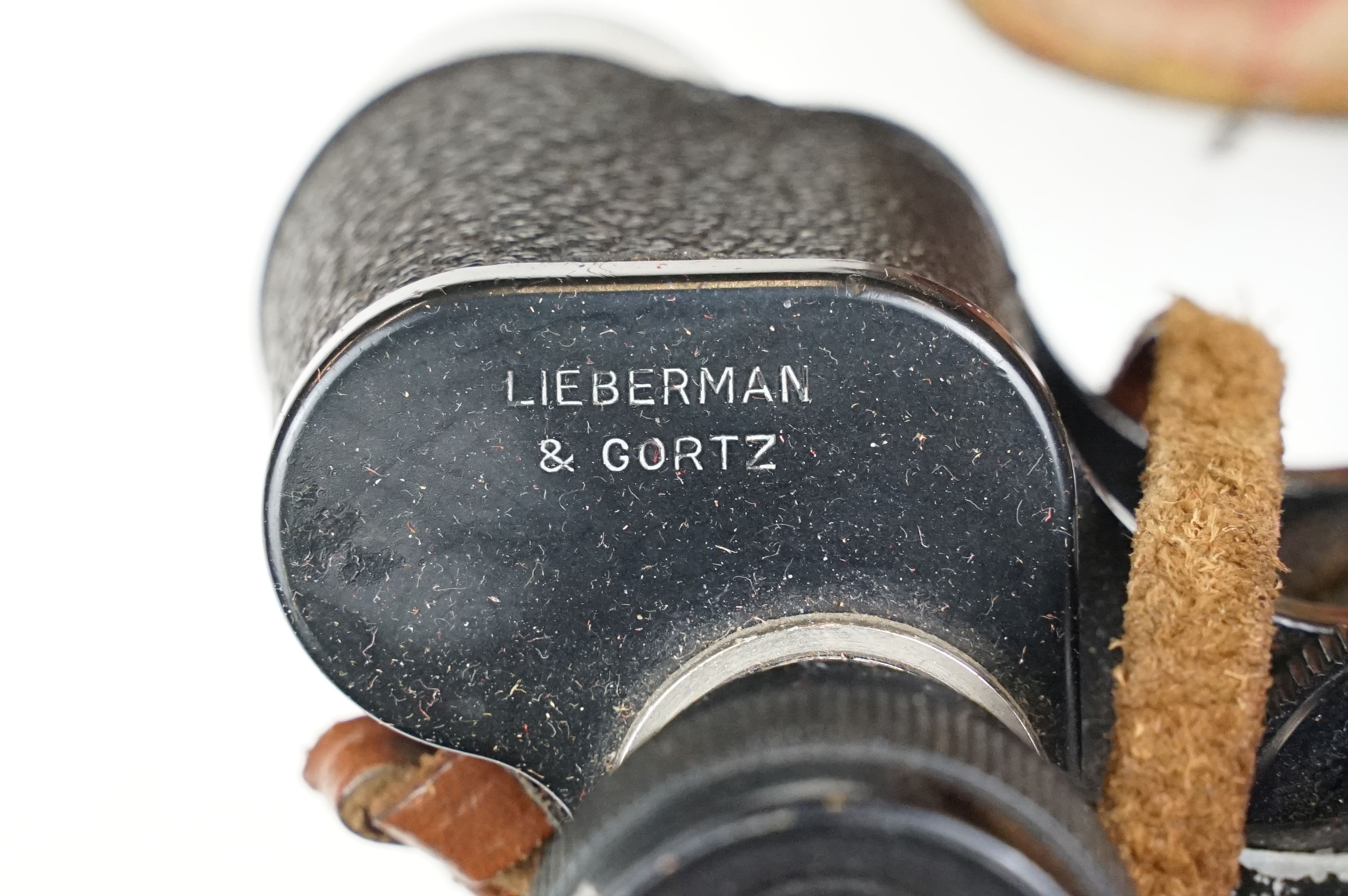 Two pairs of binoculars to include a pair of Carl Zeiss Jena binoculars, a pair of Lieberman & Gortz - Image 4 of 9