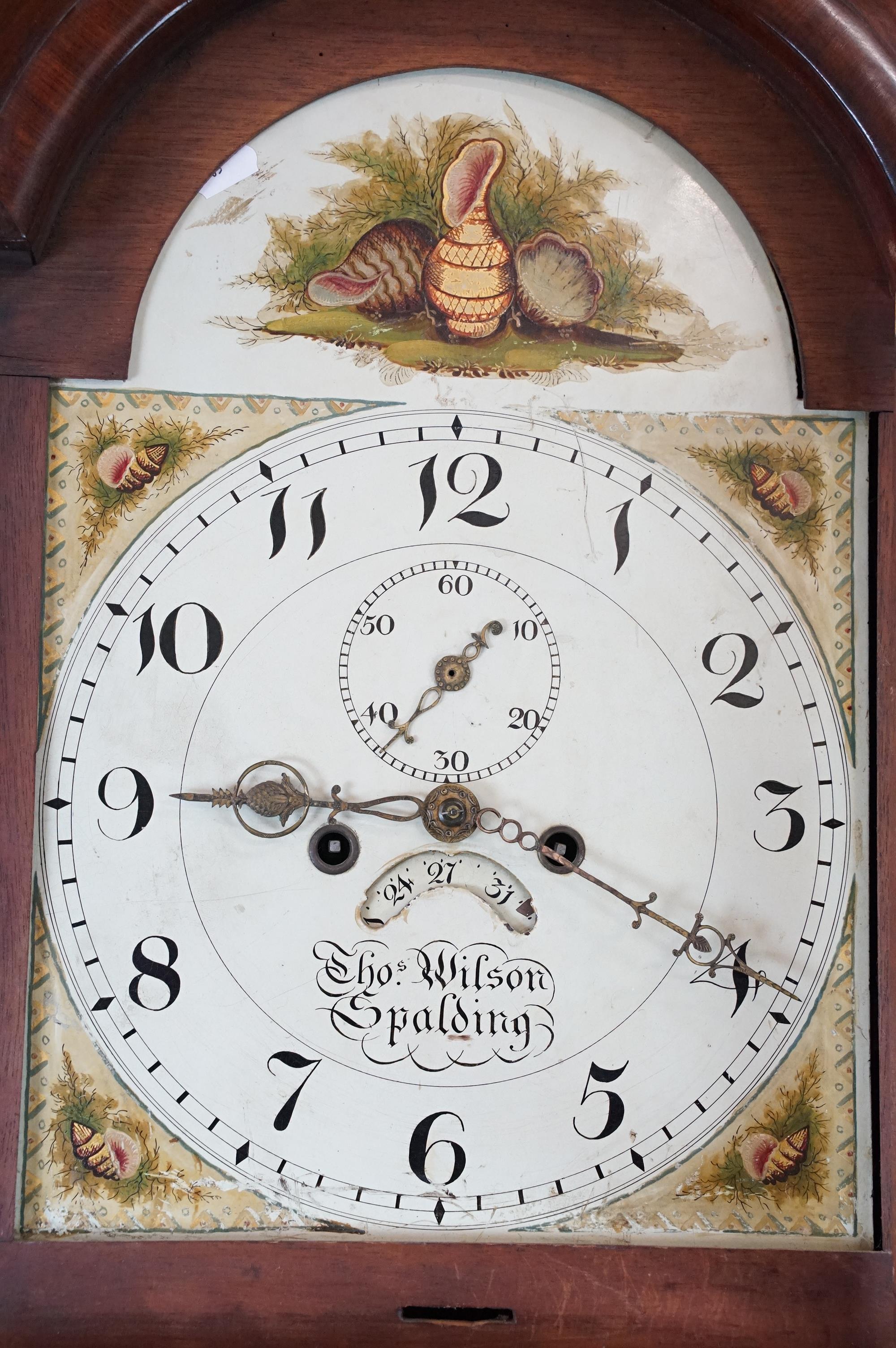 19th Century mahogany longcase grandfather clock by Thomas Wilson of Spalding having a hand - Image 7 of 16