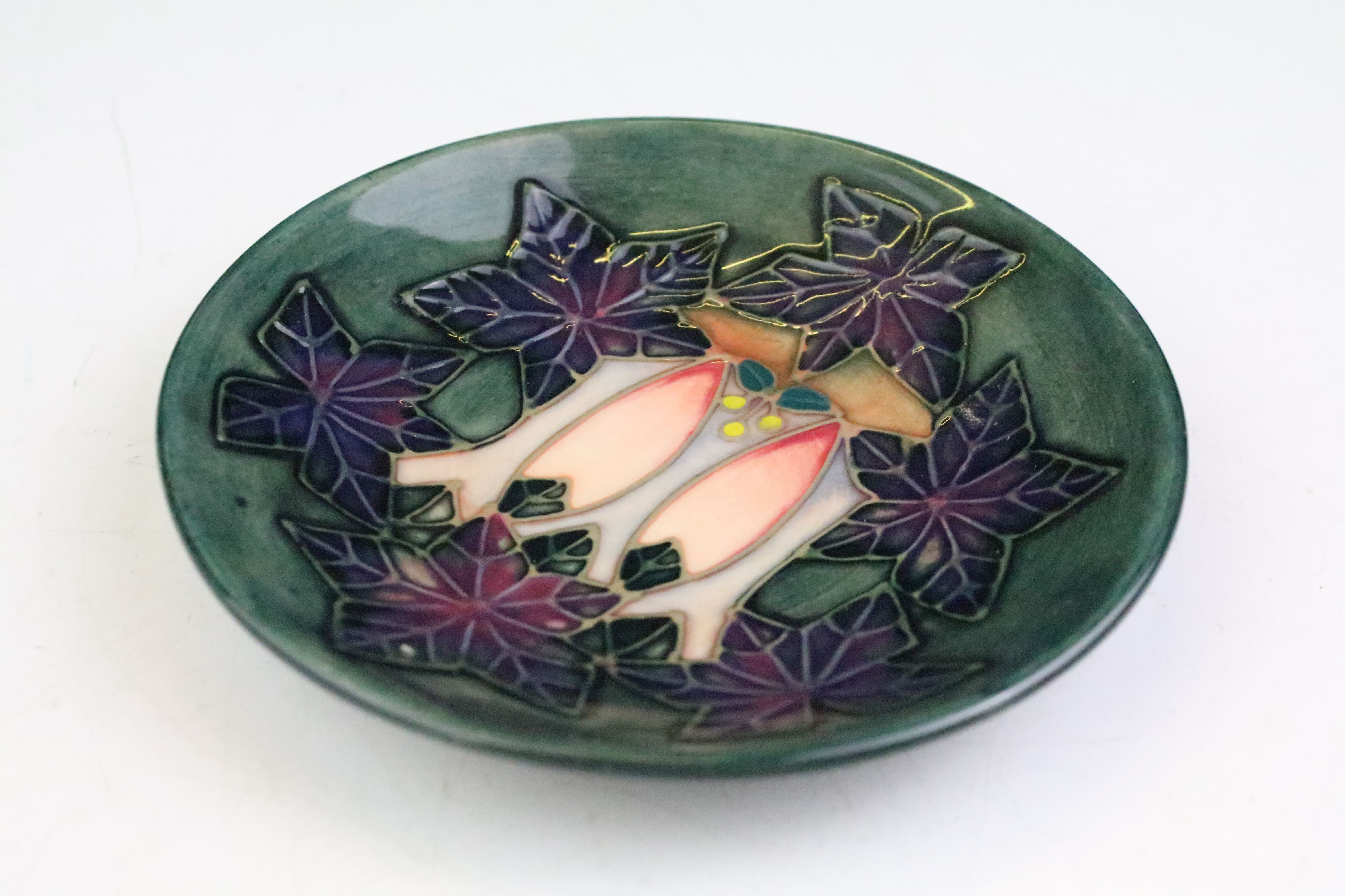 Two Moorcroft pottery pin dishes to include a Cluny pattern dish and an Anemone pattern pin dish - Image 6 of 7