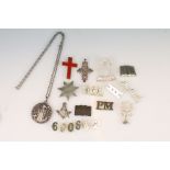 Collection of Masonic, Religious and other Items including Silver Holy Bible Brooch (a/f), Silver