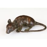 An ornamental Chinese Bronze figure of a Rat.