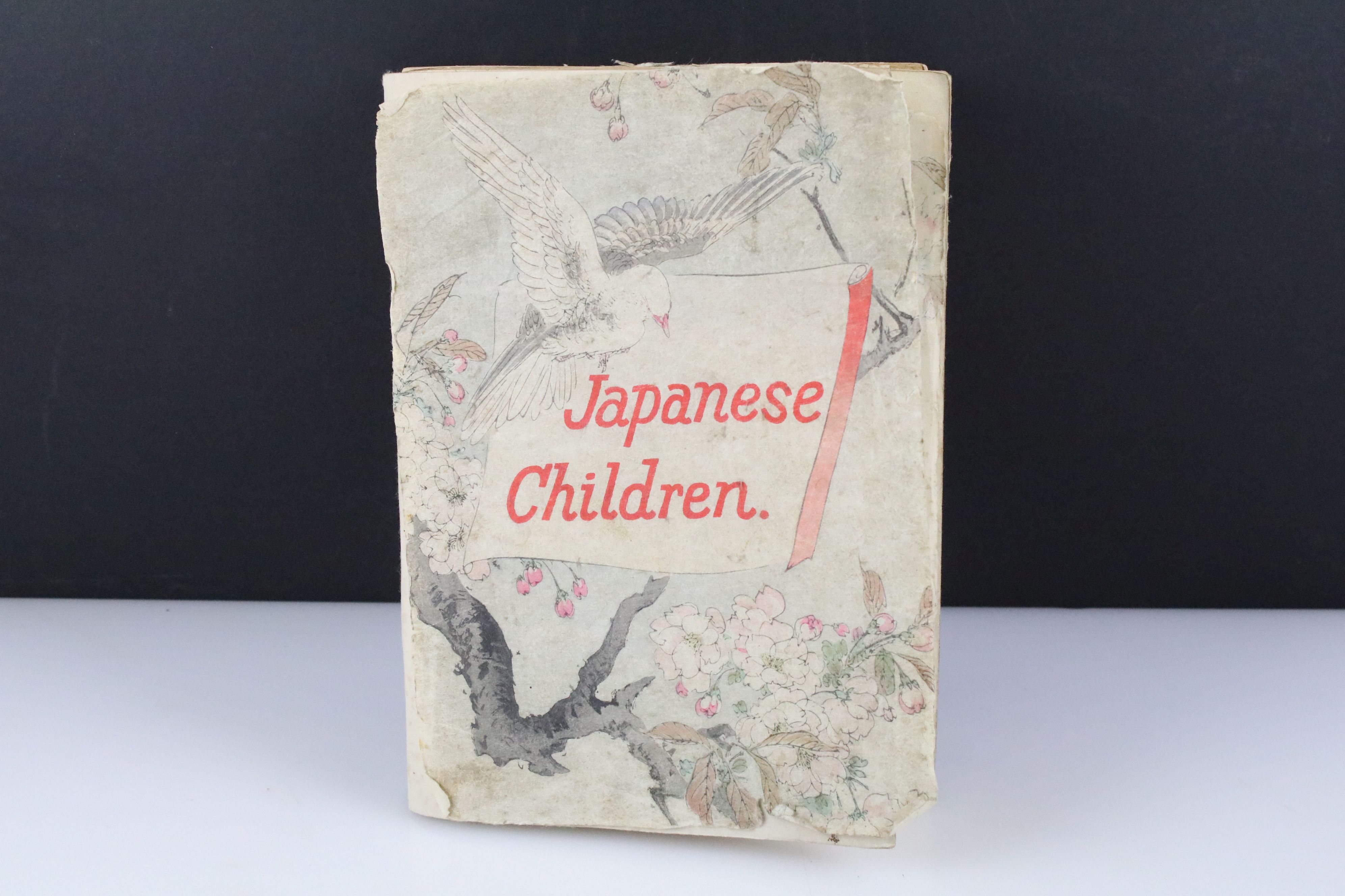 Late 19th / early 20th century 'Japanese Children' block printed Japanese book with double page