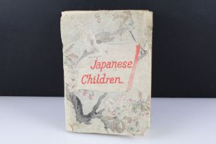 Late 19th / early 20th century 'Japanese Children' block printed Japanese book with double page