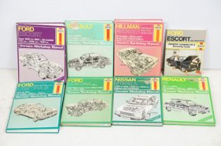 Group of seven Haynes owners workshop car manuals to include Hillman / Avenger, Ford Cortina III,