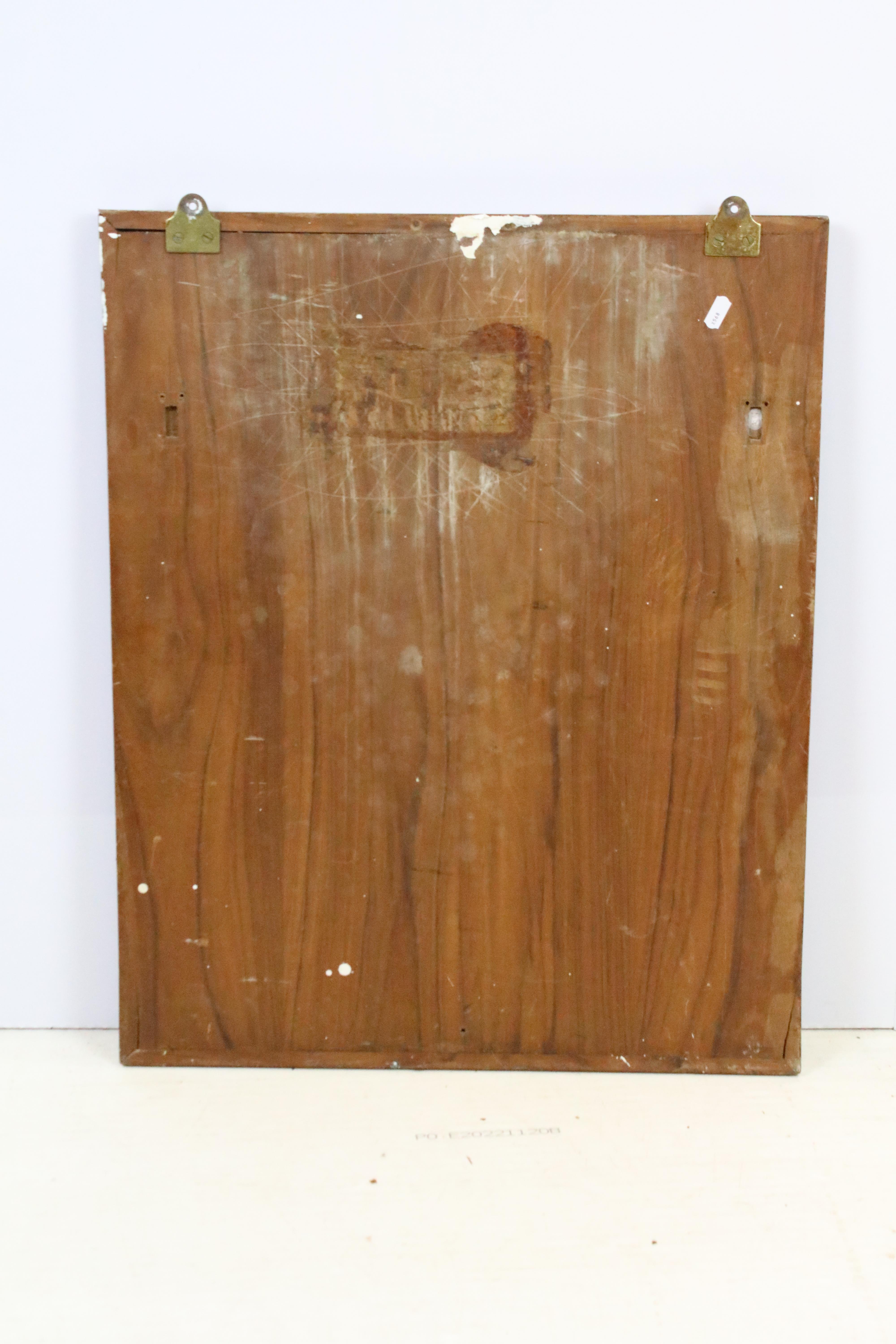 H M Dockyard Singapore 1930s commodore board with painted lettering. Measures 69 x 56cm. - Image 4 of 4