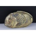 Brass cased vesta in the form of a fish