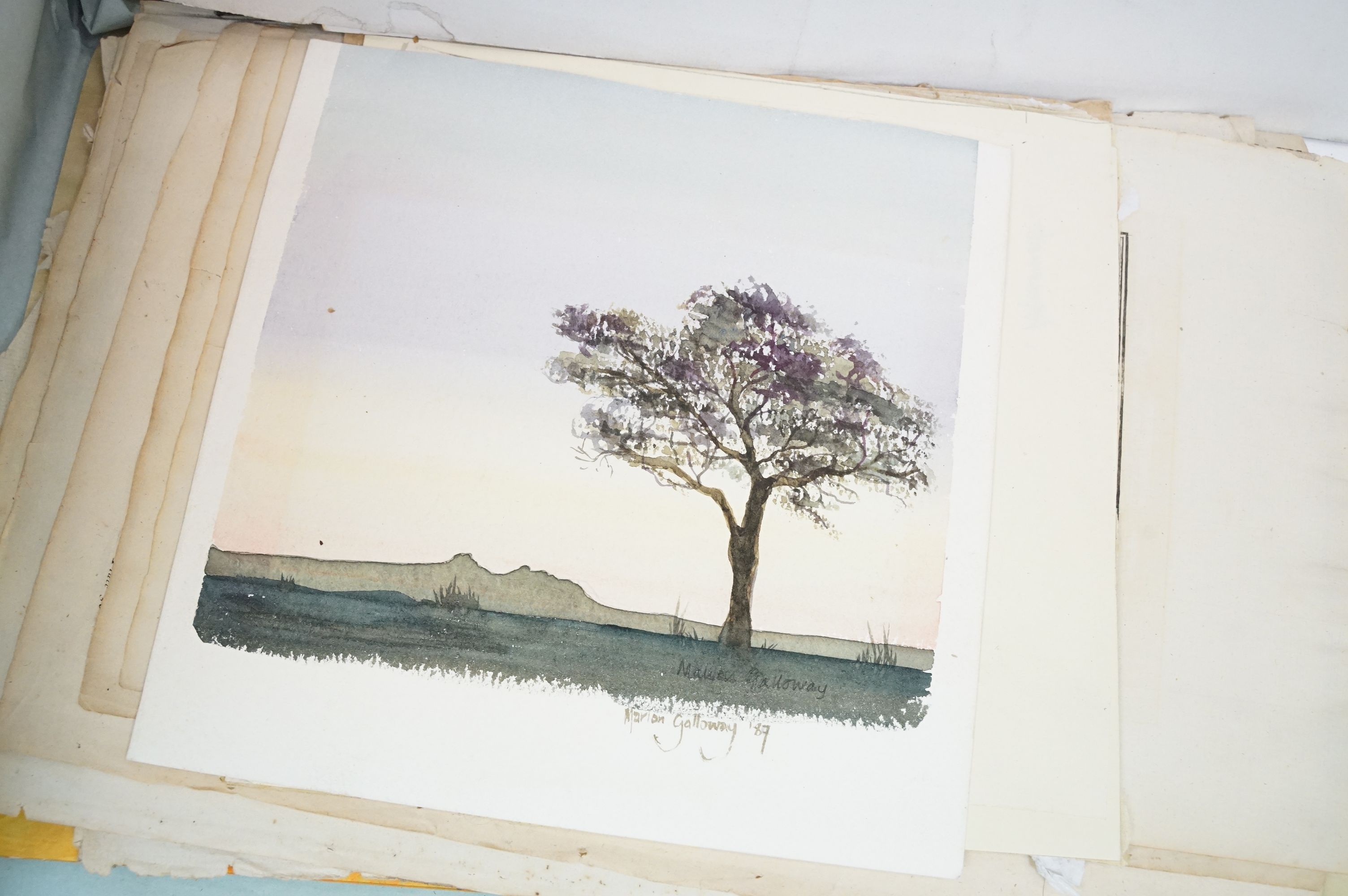 Quantity of paintings and prints to include floral illustrations, landscape painting etc. - Image 9 of 13