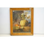 19th Century chromolithograph print 'choice fruit' by M & N Hanhart after George Lance. Set within a