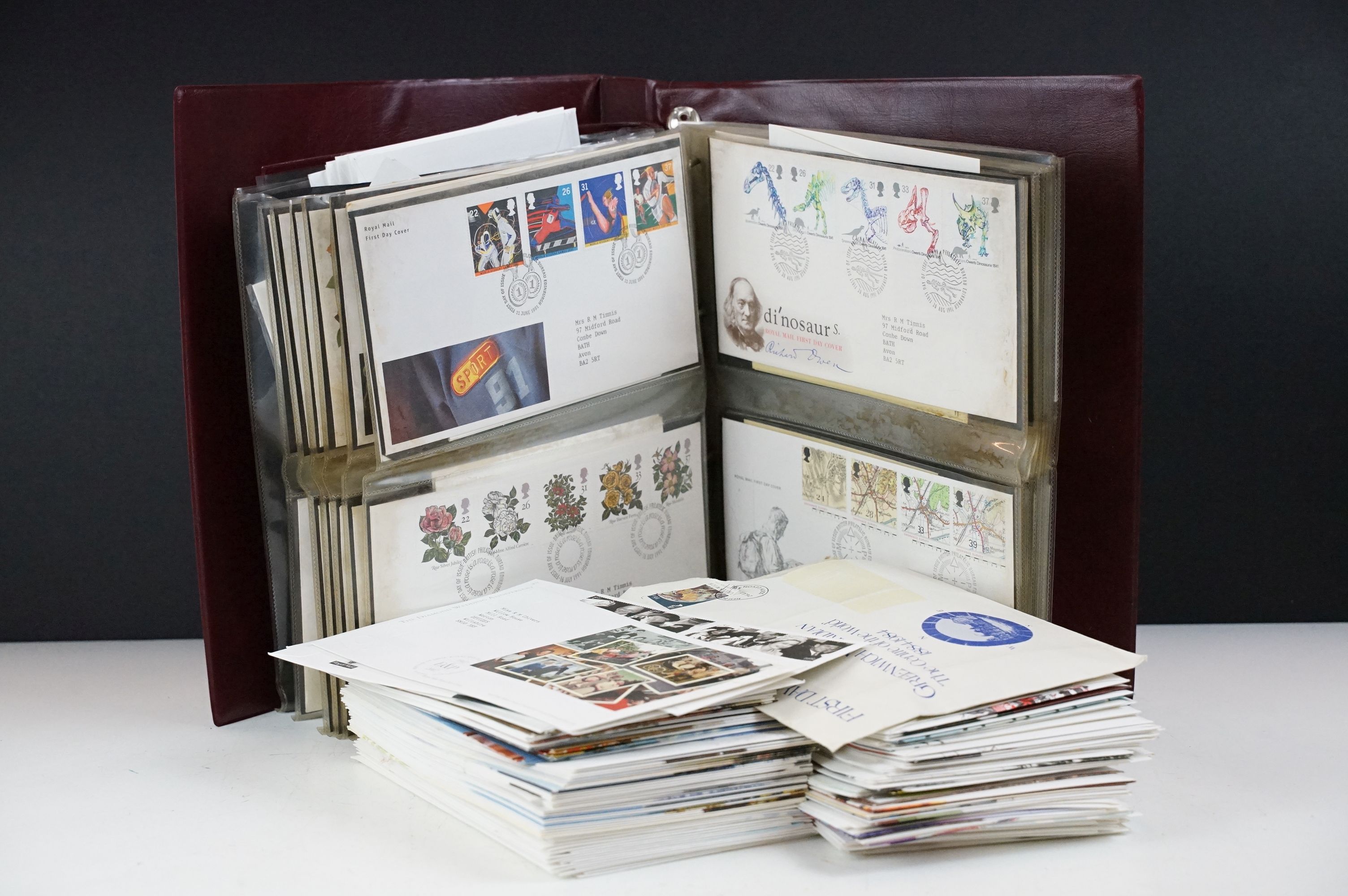 Collection of British first day covers, featuring a range of subjects to include The Beatles,