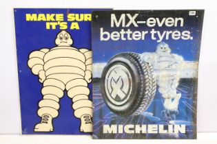 Advertising - A Michelin 'MX-even better tyres' metal wall sign (approx 69cm x 86cm), together