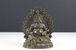 An ornamental Chinese Bronze Buddha statue, stands approx 11.5cm in height.