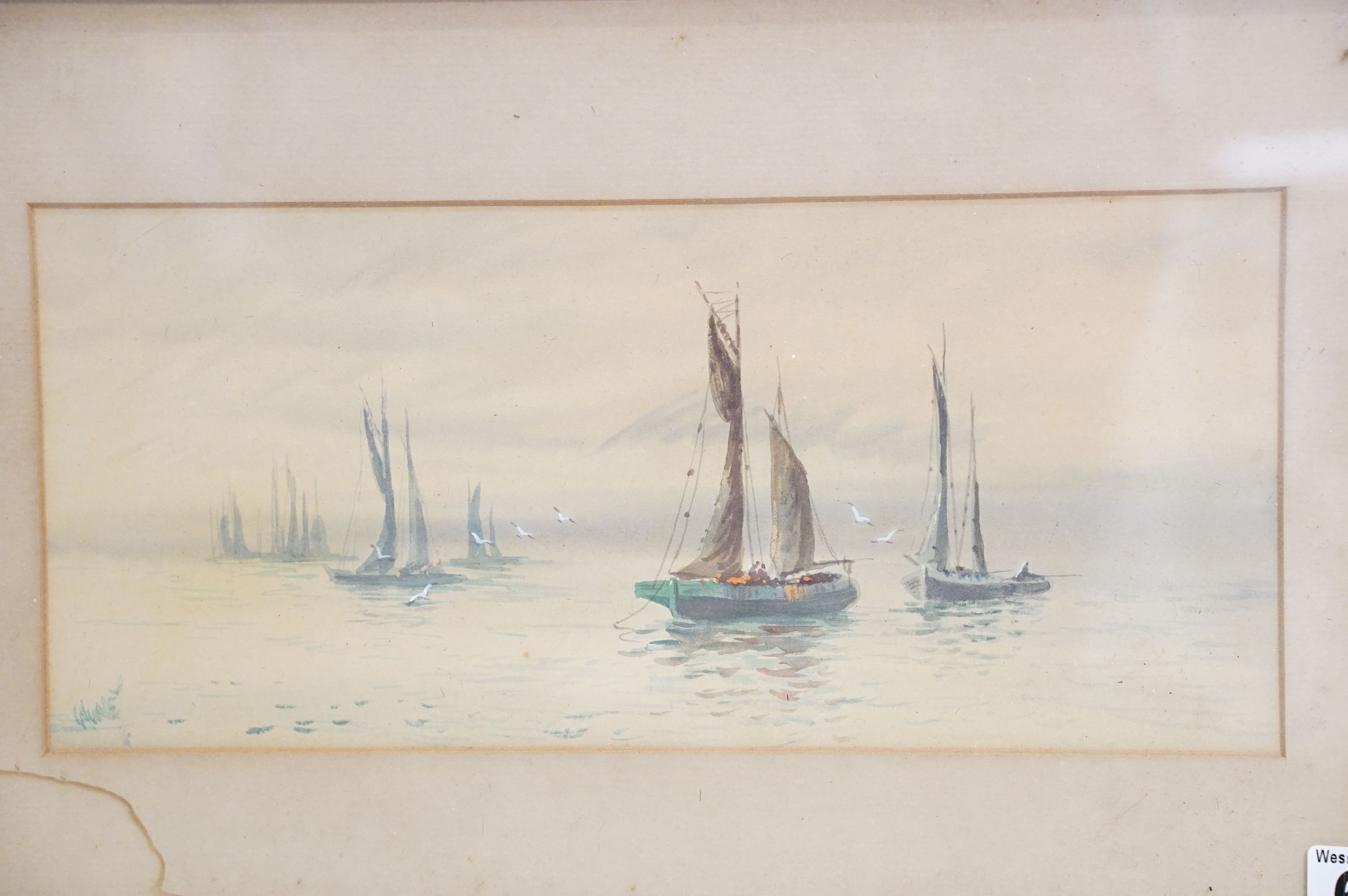 Two 19th Century framed watercolours of fishing scenes - Image 5 of 8