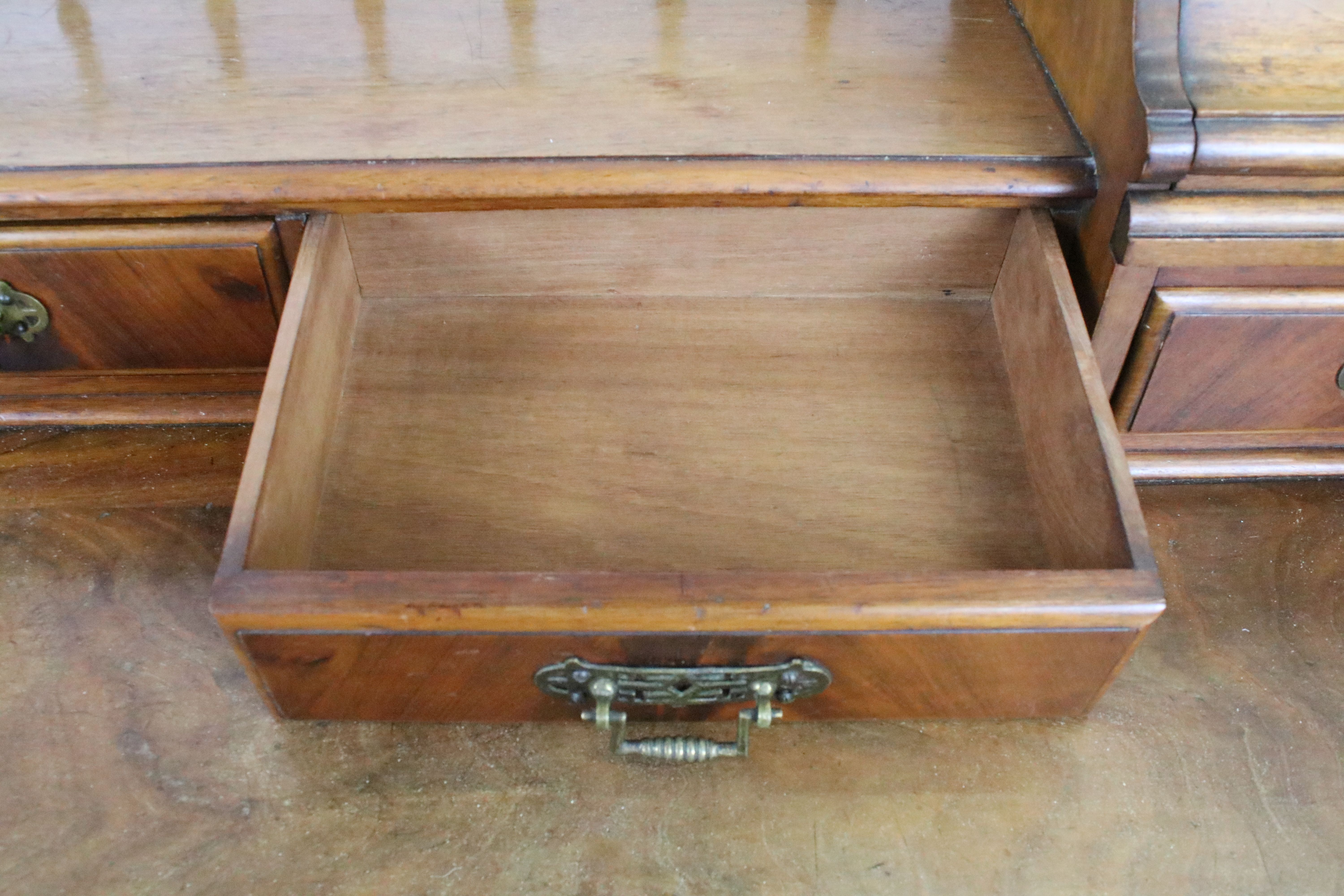 19th Century mahogany desk / dresser base having a configuration of six drawers to top with - Image 8 of 12