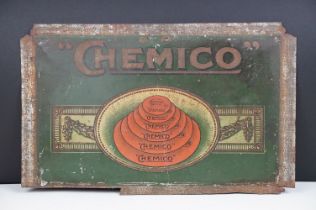 Advertising - ' Chemico Patch ' tin advertsing sheet, circa 1930's, approx 38cm x 23cm