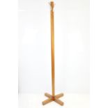 Mahogany coat stand of square form, by Lamberts of Bristol Ltd, with label to base, 178cm high