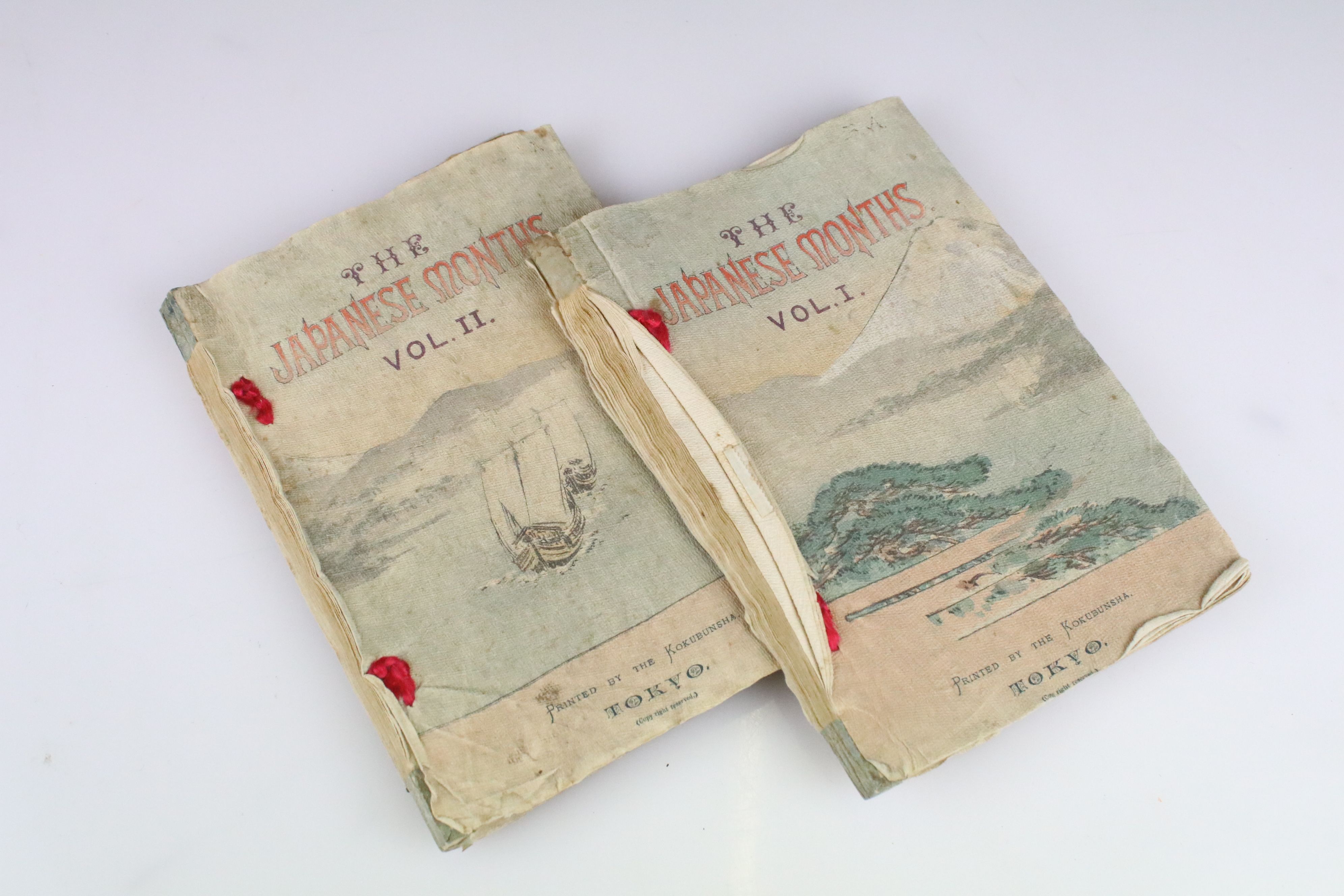 Books - Two Japanese books "The Japanese Months" volumes I & II, late 19th / early 20th century,