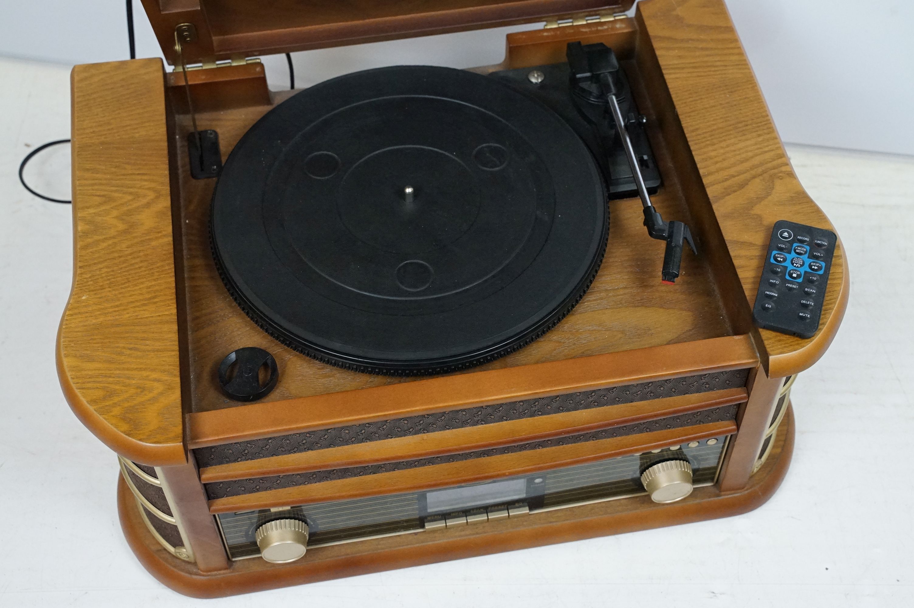 Zennox tabletop record player, together with a group of five framed pictures to include a still life - Image 8 of 12