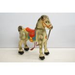 Vintage Mobo toy horse on wheels, approx 74cm