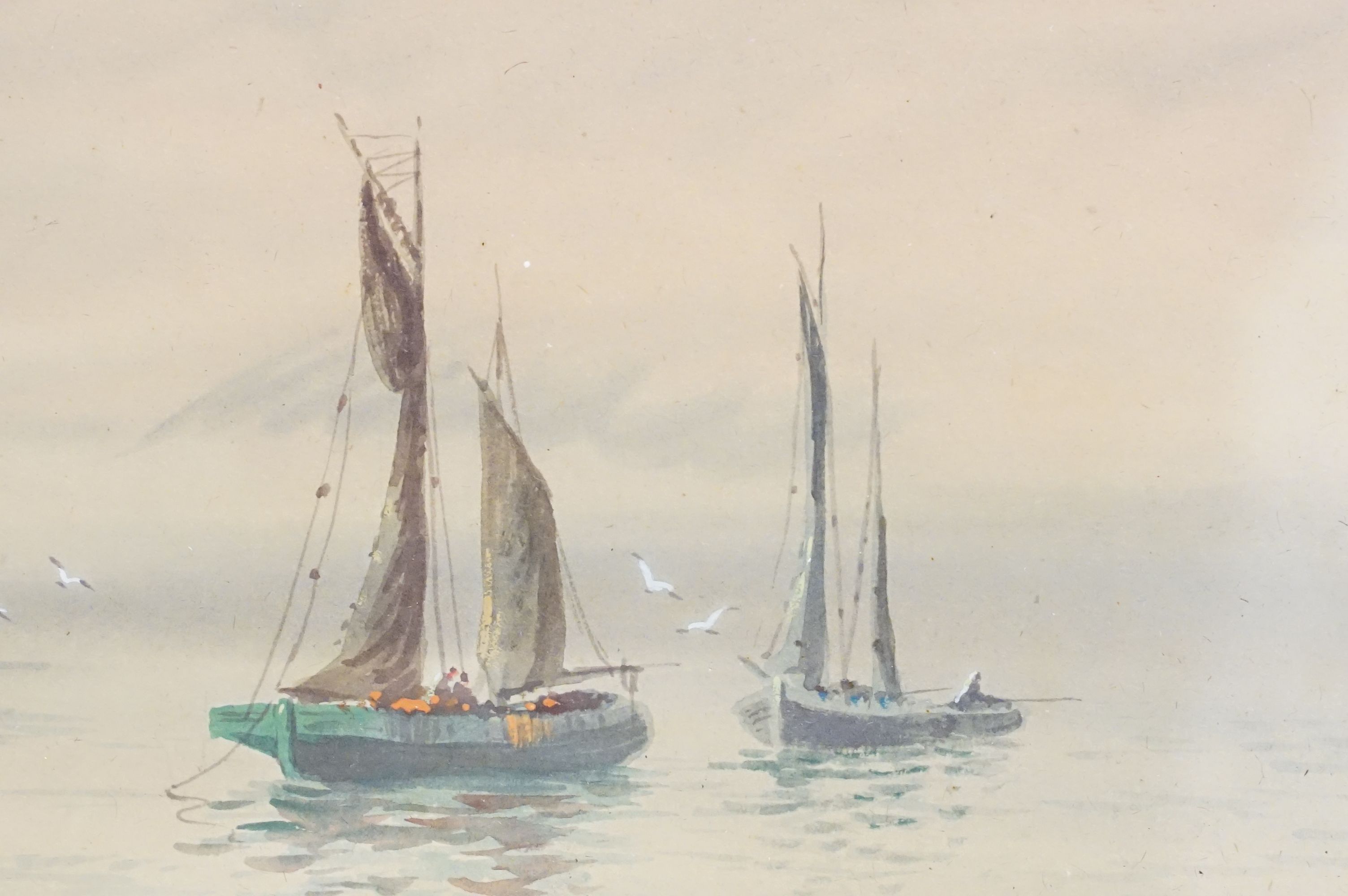 Two 19th Century framed watercolours of fishing scenes - Image 6 of 8