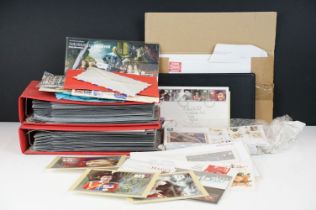 Collection of British first day covers contained within two albums, together with a quantity of