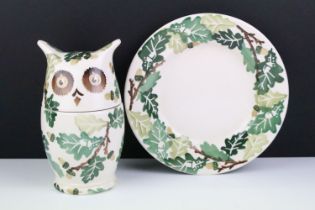 Emma Bridgewater oak pattern lidded pot in the form of an owl, 19.5cm high together with an Emma