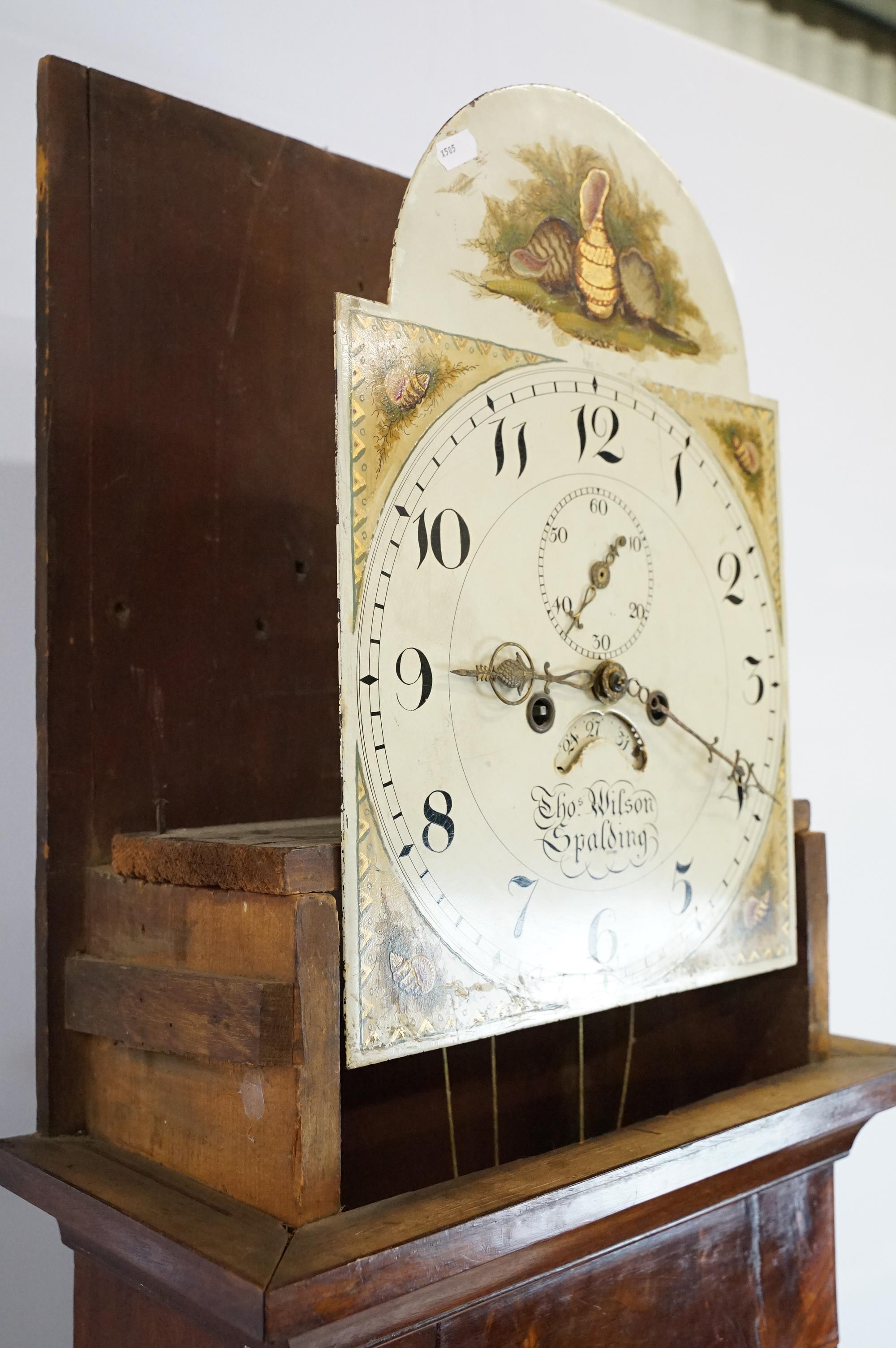 19th Century mahogany longcase grandfather clock by Thomas Wilson of Spalding having a hand - Image 13 of 16