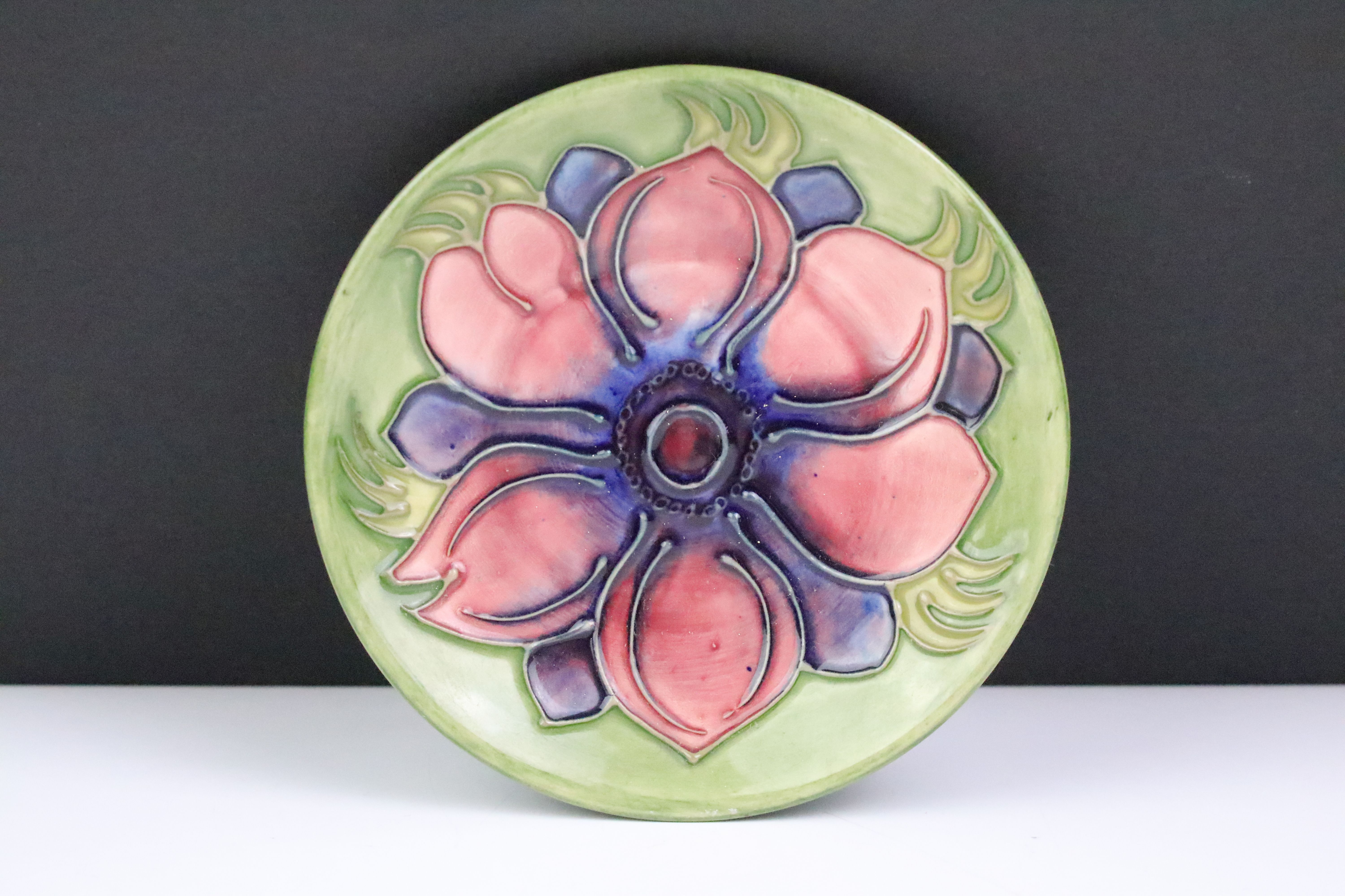 Two Moorcroft pottery pin dishes to include a Cluny pattern dish and an Anemone pattern pin dish - Image 2 of 7