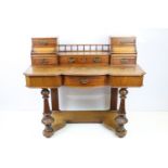 19th Century mahogany desk / dresser base having a configuration of six drawers to top with