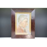 Framed oil painting portrait of Post Impressionist artist and printmaker Walter Sickert, born Munich