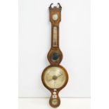 19th Century J Gadola Taunton wall mounting banjo barometer having painted wooden surround,