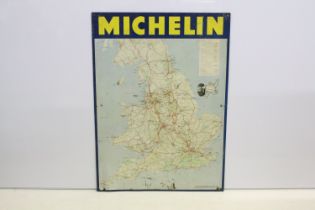 Advertising - A Michelin tin map wall sign, approx 86cm x 63cm