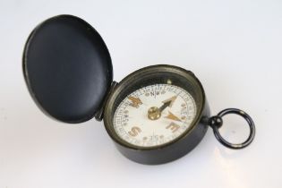 World War One Military Compass in black metal case