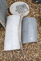 Granite garden water feature to include three granite sections, grates, pump &