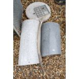 Granite garden water feature to include three granite sections, grates, pump &