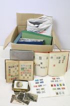 Assorted collection of ephemera and stamps to include Victorian and later world stamps (mostly